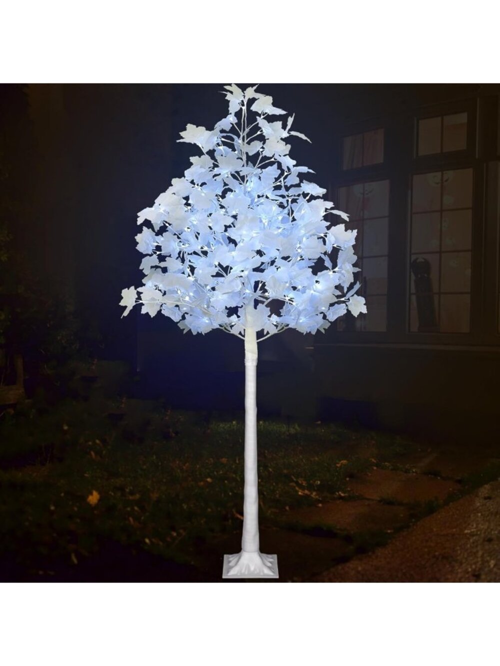 5FT Lighted Maple Tree with 96 LED Dual-Tone Lights for Home & Party Decor